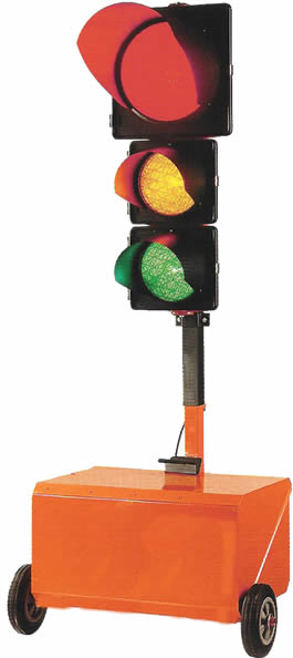 Semaforo su carrello mobile